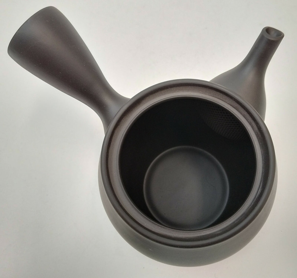 Takasuke Kiln (Y117) 高資陶苑: Tokoname Kyusu Tea Pot, Black, Urigata Ceramic Mesh Strainer 300 ml