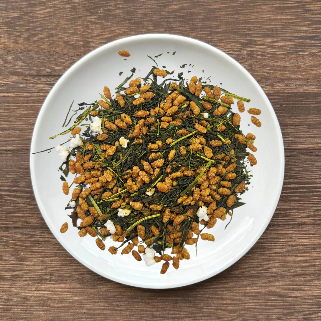 #0062.S5 NaturaliTea: Genmaicha Brown Rice Green Tea, Grown Pesticide Free 無農薬茶:玄米茶
