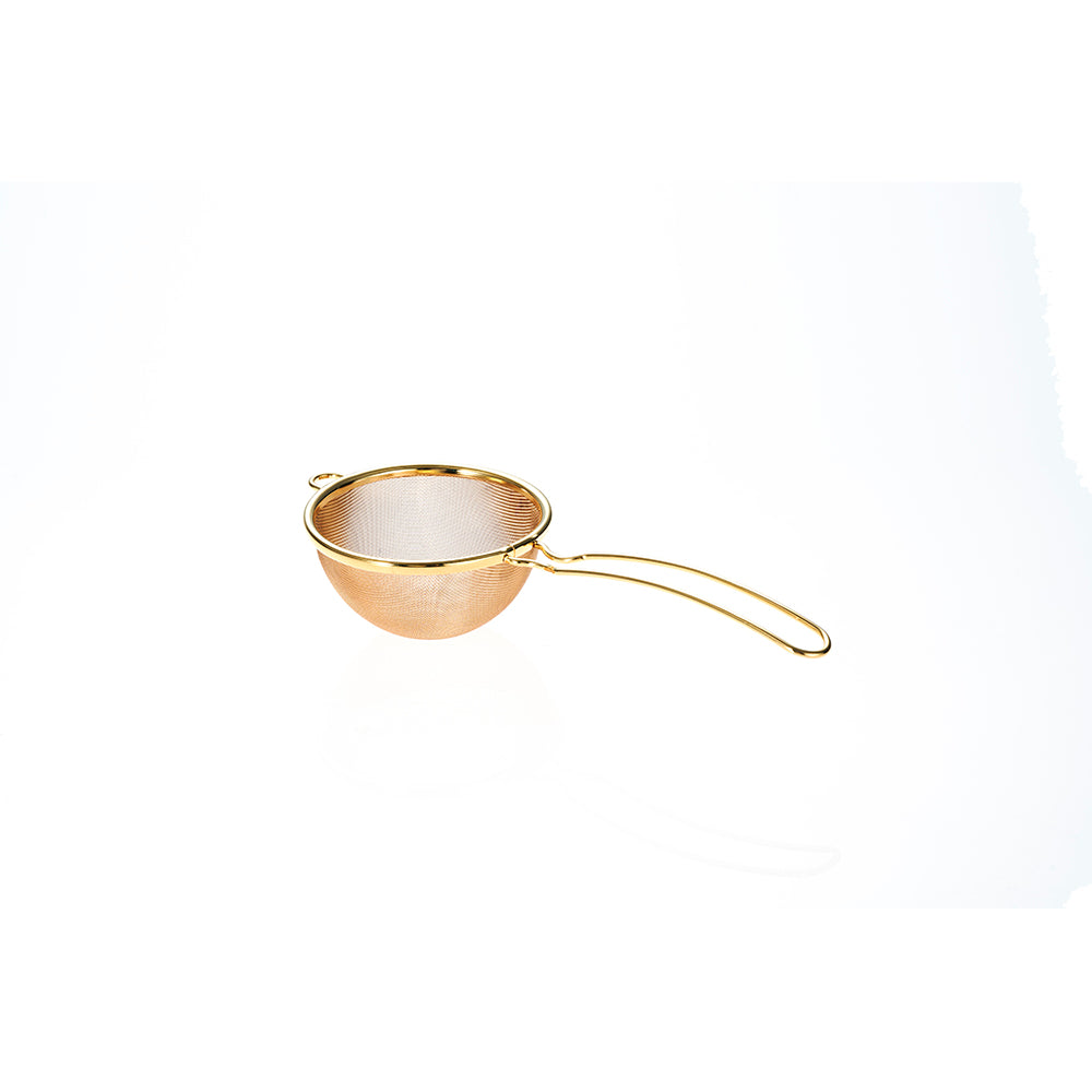 Three Snow: Stainless Steel Tea Strainer (Gold) 共柄茶こし