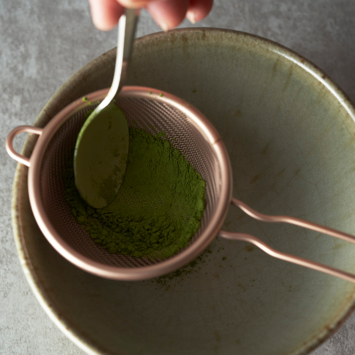 Three Snow: Matcha Chakoshi / Tea Strainer (Pink Gold)