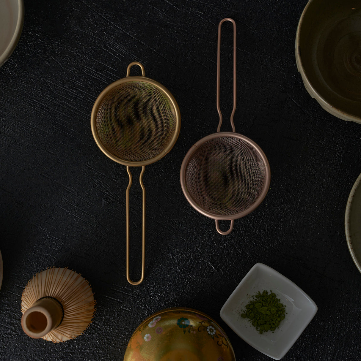 Three Snow: Matcha Chakoshi / Tea Strainer (Pink Gold)