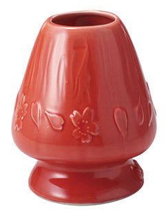 Seiangama: Mt. Fuji Bamboo Whisk Stand, Red 富士山茶筅直し(赤)