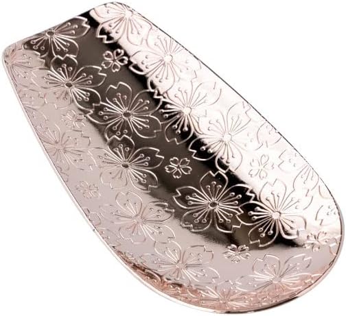 Aoyoshi: Stainless Chasaji Sakura Design Tea Scoop ステンレス茶箕 さくら