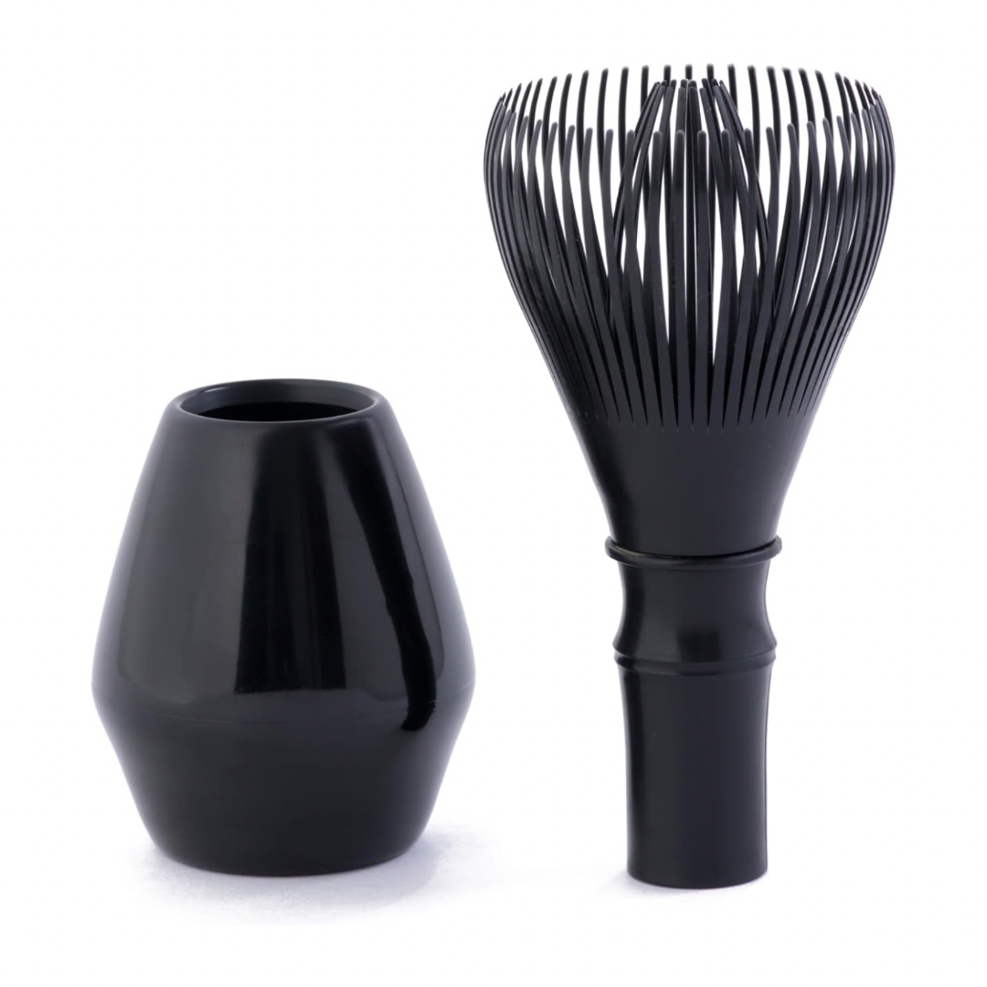 Resin Matcha Tea Whisk with holder (black/green/brown/beige)