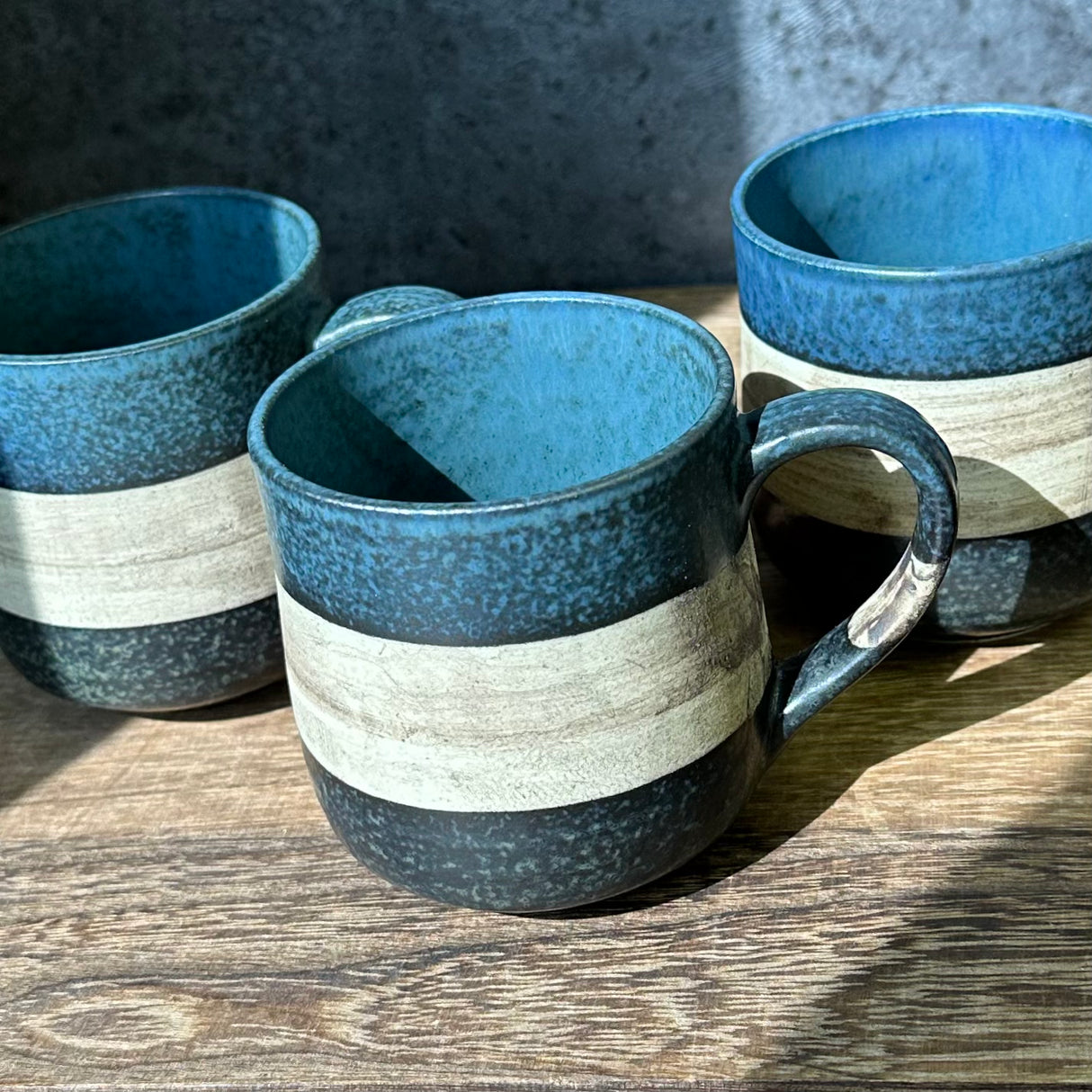 Minoyaki Sepia Mug Cup Blue (240 ml)