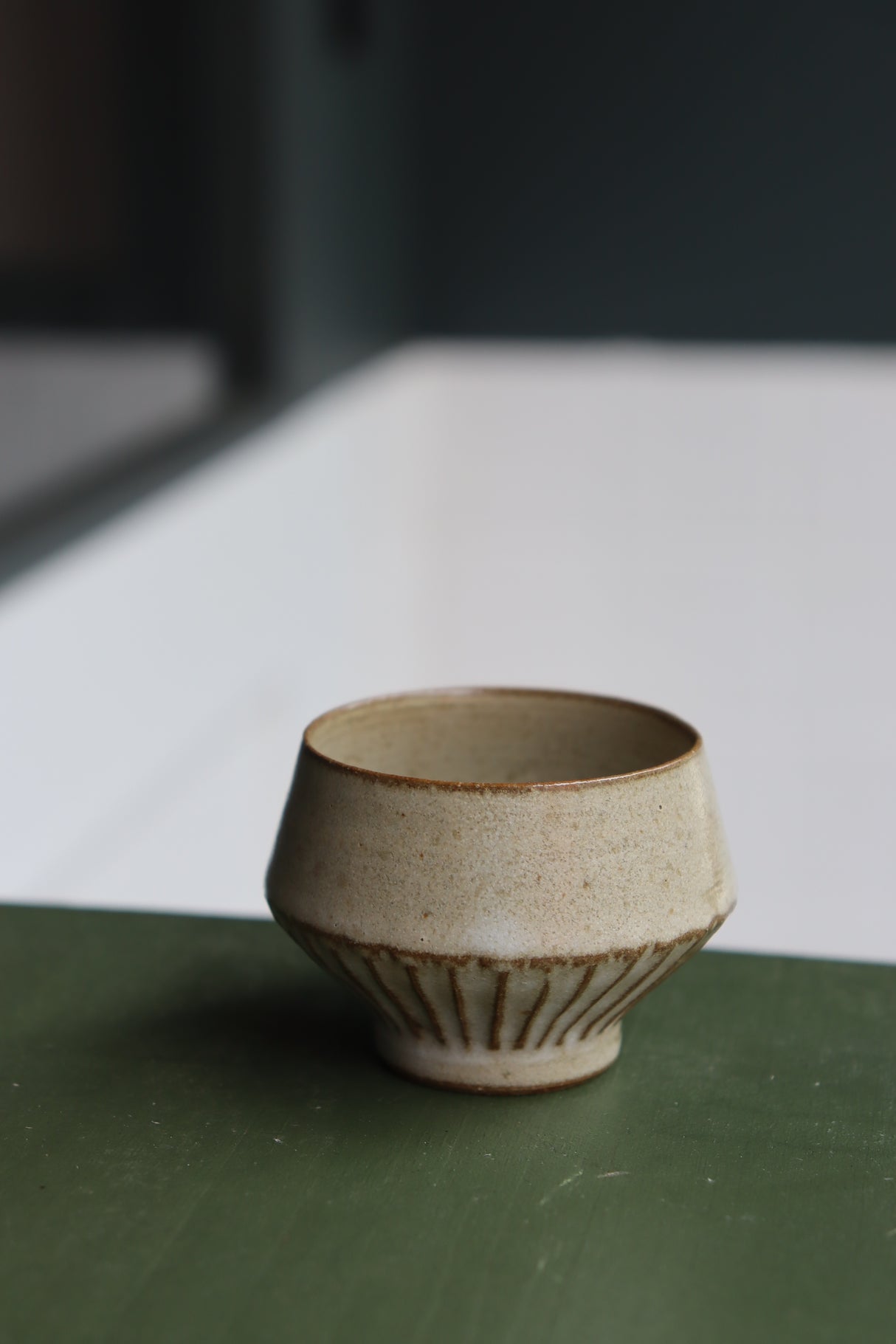 Emi Nakagawa: Handmade Ash Beige Guinomi Cup