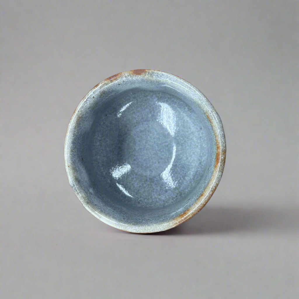 青安窯:手造り美濃焼 ぐい呑5個セット 木箱付き 手造り五様ぐい呑揃い