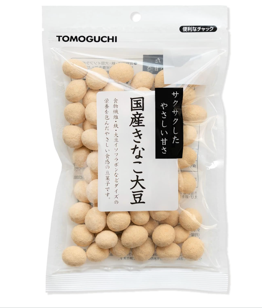 Tomoguchi: Kinako Roasted Soybean Snack (国産きなこ大豆) yunomi.life