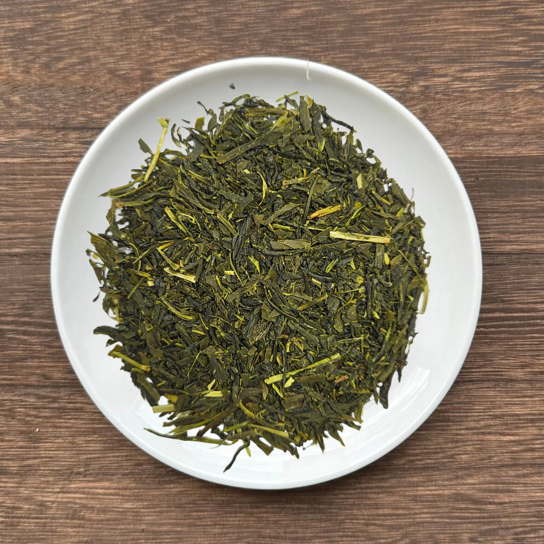 #0662.S5 Tarui Tea Farm: 2025 Organic Fukamushicha Aracha, Unrefined Green-Roasted Tea 有機 荒茶仕上げ