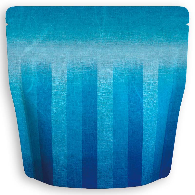 Yoshimura Pack 3723 Resealable Washi Paper Bag Blue Stripes 雲竜 縞