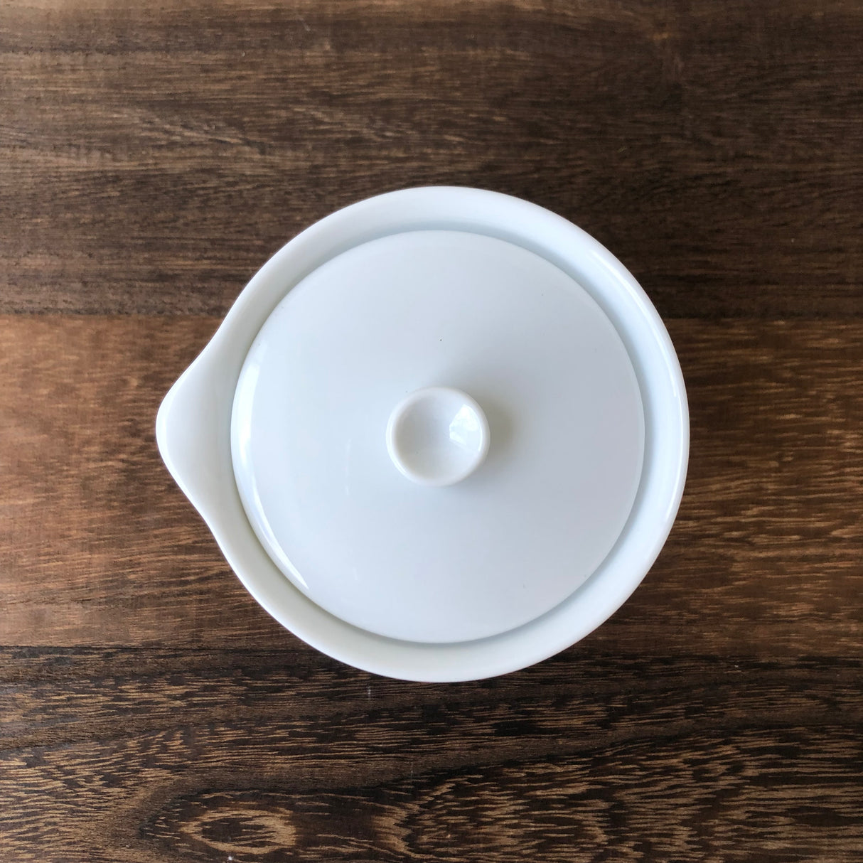 Yamani - Miyama-pöytäastiat: Chahaku Hohin -teepannu - posliinivalkoinen (shiboridashi)