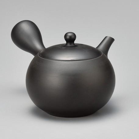 Jinsui Kiln M386: Komaru - Tokoname Kyusu Tea Pot (180 cc, Black, Yamaki Ikai) 常滑・人水・コマル・黒 - Yunomi.life