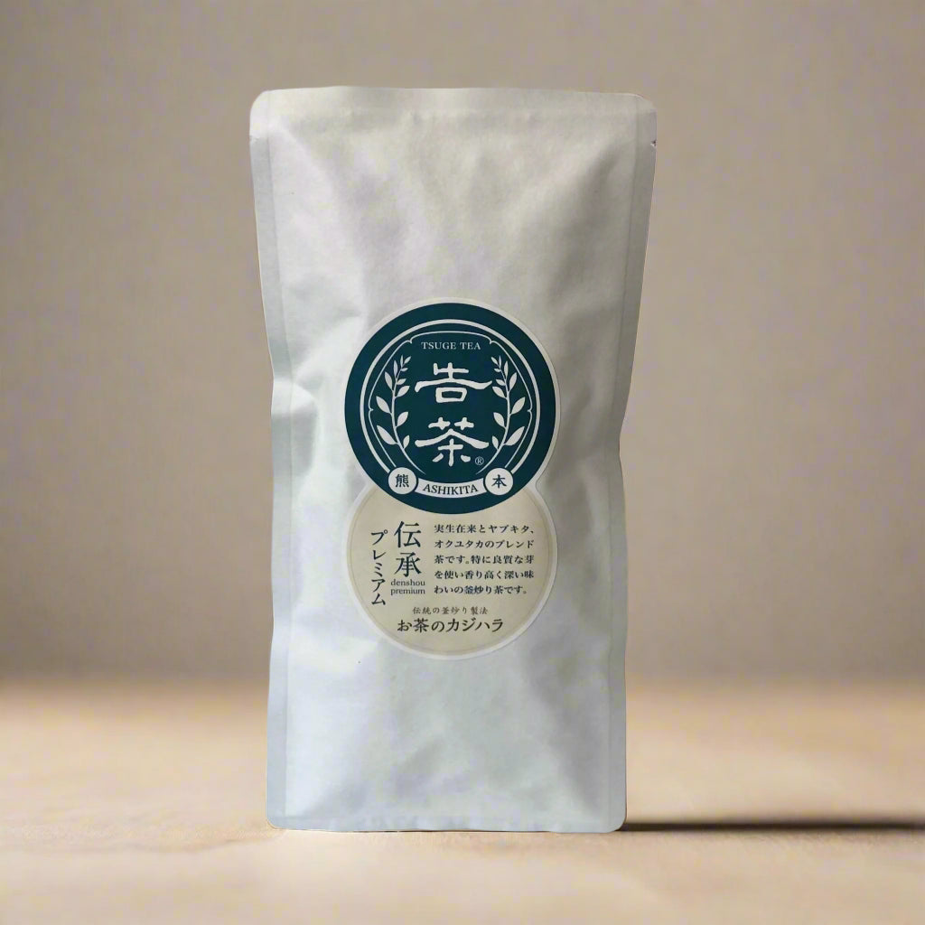 Kajihara Tea Garden: #01 2022 Densho Premium, Kamairicha Green Tea from Kumamoto 伝承プレミアム 釜炒り茶 - Yunomi.life