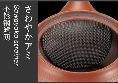 Koizumi: Left-handed Silver & Pink Striped Tokoname Kyusu Tea Pot by Kiln Tosei, 330 ml, 8-193 【陶聖】２色ルレット左手急須 - Yunomi.life