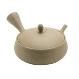 Gyokkou Kiln (F320, Limited): Flat Yakijime Tokoname Kyusu Tea Pot (250 ml) 玉光焼〆平急須