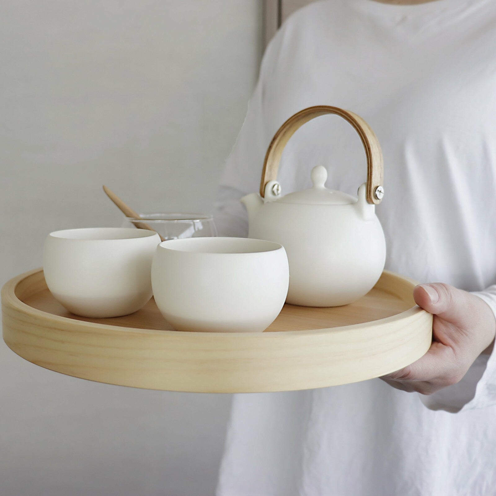 SALIU -YUI- Dobin Tea Pot & Cups Gift Set (White)【結】土瓶急須 ギフト（白）