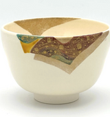 Nagomi: Kyo-yaki Matcha Bowl (京焼抹茶碗  Oucho-mon / 王朝紋）