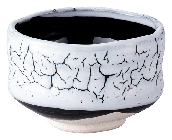 西庵窯 白黒荒貫入抹茶椀 – Yunomi.life