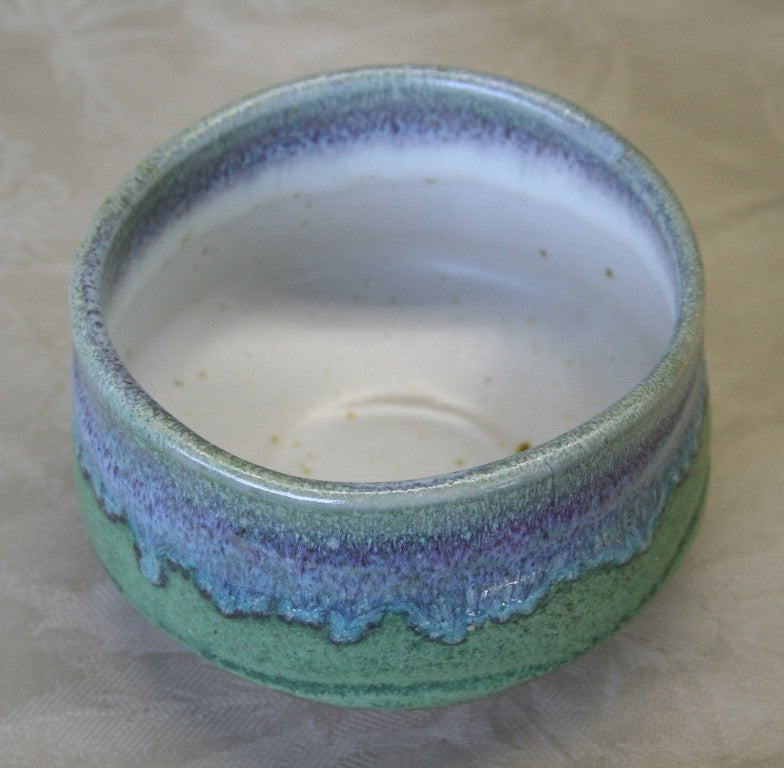 Minoyaki - syvänmeren sinivihreä matcha-teekulho (Maru Oto Iguchi Ceramics)