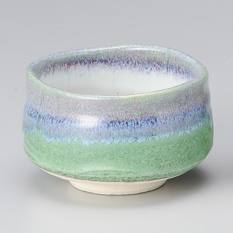 Minoyaki - Deep Sea Blue-Green Matcha Tea Bowl (Maru Oto Iguchi Ceramics)