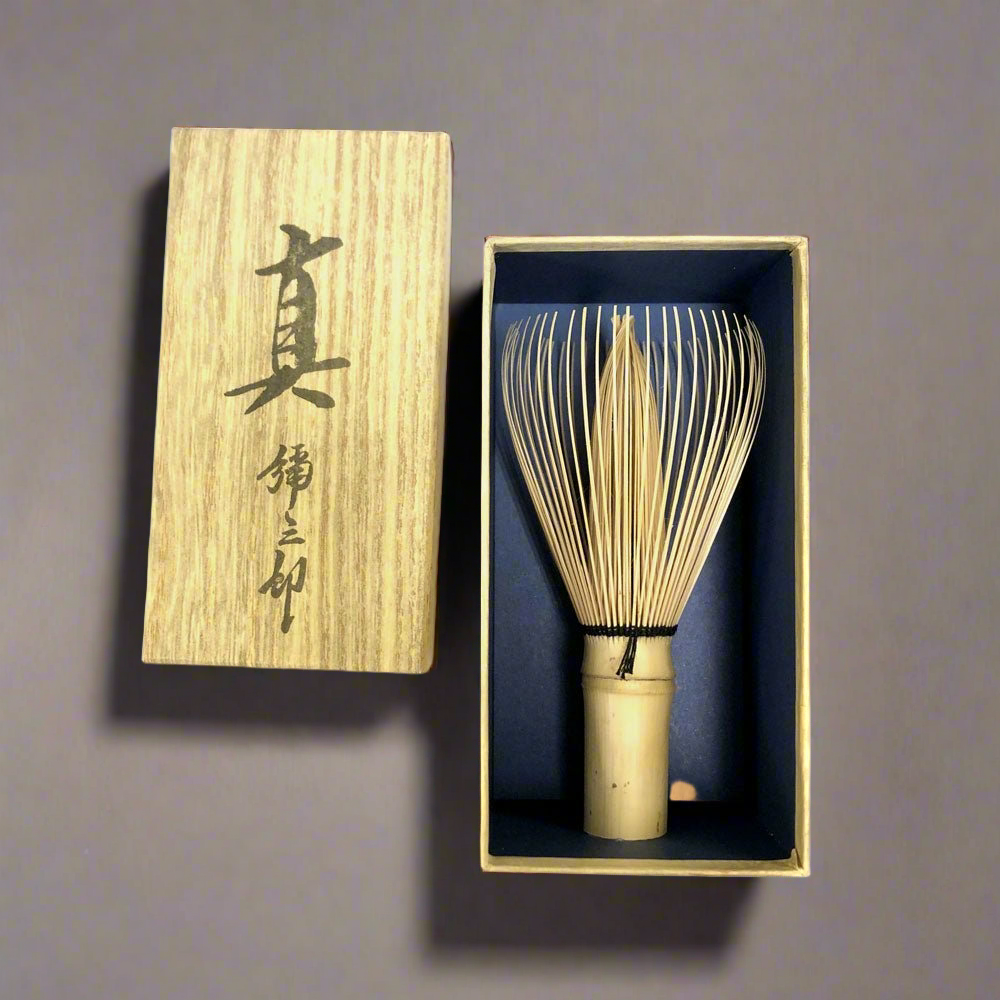 Japanese Chasen - 翠華園 Suikaen - Five-Coloured on sale Shiratake White Bamboo Matcha Whisk