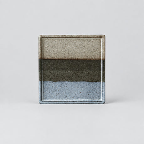 Kanesho Toki: Blue Woven Pattern Plate / 錦織 角皿 yunomi.life