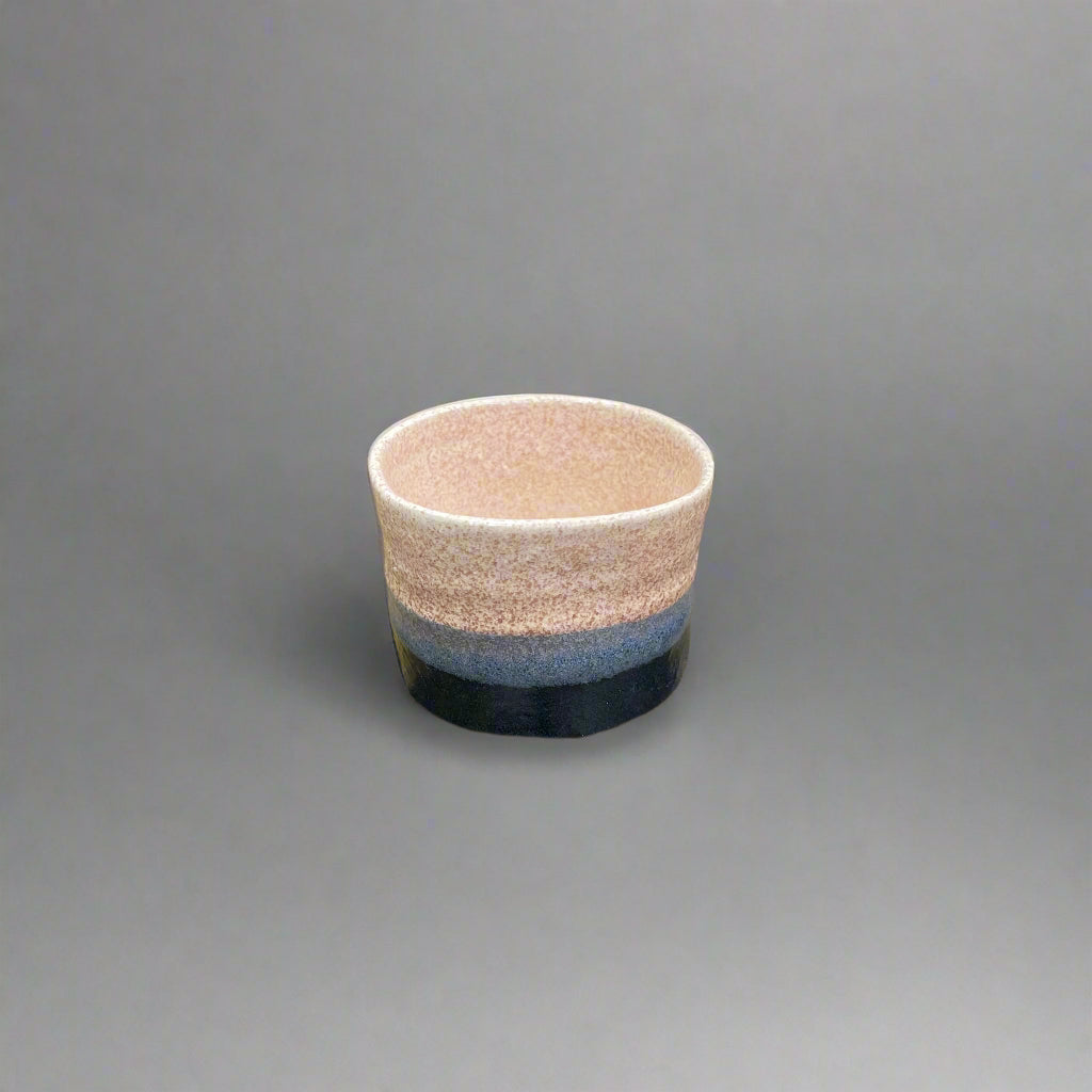 Keizan Kiln: Handcrafted Shino Aikake Guinomi Cup with Wooden Box