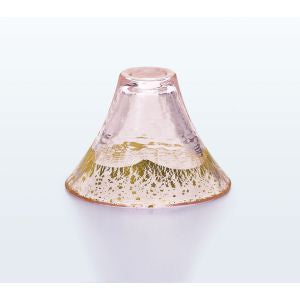 Kimoto Glass: Shofukuhai Mt. Fuji Gold Sakura Sake Glass, 65 ml