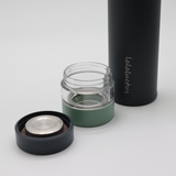 Lalaluctus Tea Bottle - Stainless Steel Tumbler with Tea Strainer - Dark Gray - 400 ml