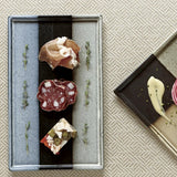 Kanesho Toki: Blue Woven Pattern Plate / 錦織 角皿