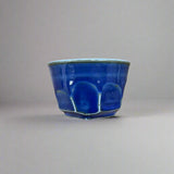 Seiangama: Carved Design Mino-yaki Guinomi Cup 5 Piece Set with Wooden Box 削ぎ五様ぐい呑揃