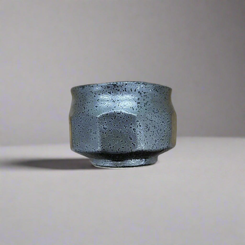 青安窯：手造り美濃焼 ぐい呑5個セット 木箱付き 手造り五様ぐい呑揃い