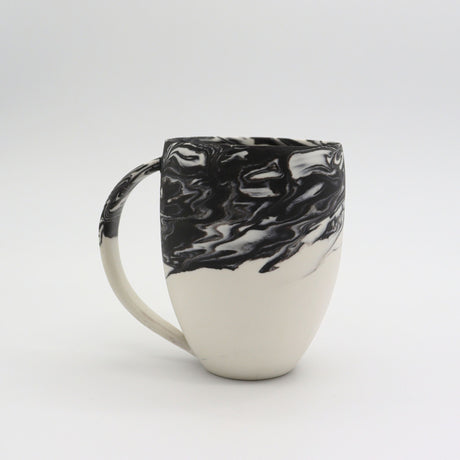 Shinro Yamamoto: Marble Porcelain Mug Cup (White) yunomi.life