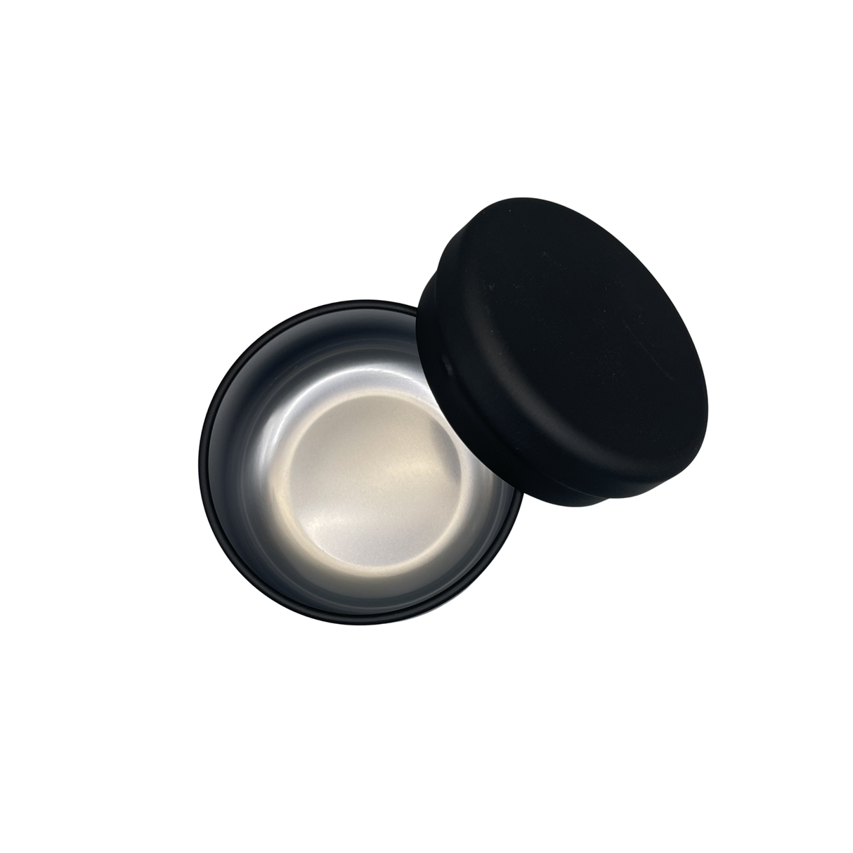 Shizucan Green Tea in Mini Matte Can inside view with lid white background yunomi.life