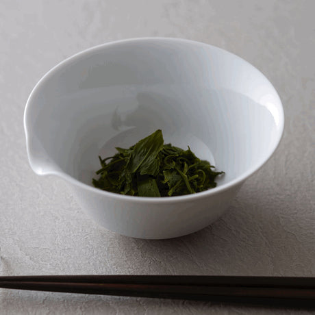 WDH - Hasamiyaki Porcelain White Houhin Tea Set (Pot + 2 Cups) 3