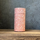 Okumura Seikan: Tea Canister, Fabric (size for 175g sencha), Design: Sakura Pink
