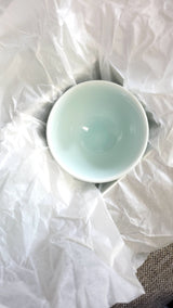 Saikai Ceramics: Hasamiyaki Blue Porcelain Kyusu Set - Tea Pot + Two Tea Cups