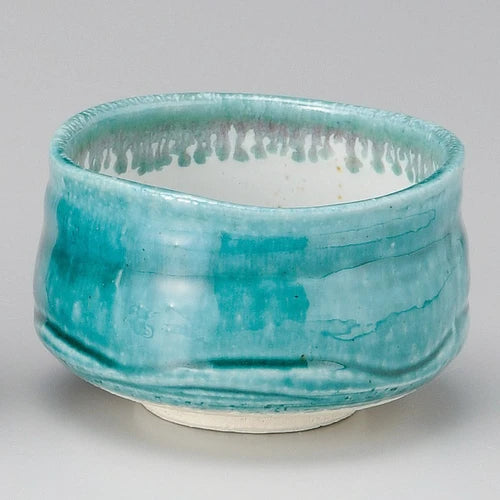 Yamaki Ikai: Y1542 Turquoise Blue Matcha Tea Bowl (Iguchi Ceramics)
