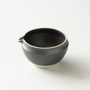 Yoshimura 50408 Akatsuki Black Minoyaki Porcelain Matcha Bowl with Pouring Lip
