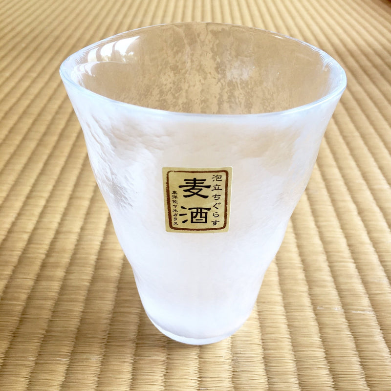 Frosted Beer Glass Clear by Toyo Sasaki Glass - Yunomi.life