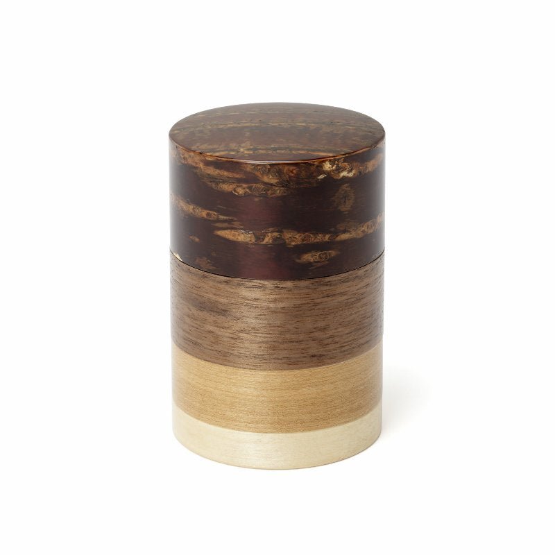 Fujiki Denshiro: Wazutsu Series Kabazaiku Tea Canisters, 4-color