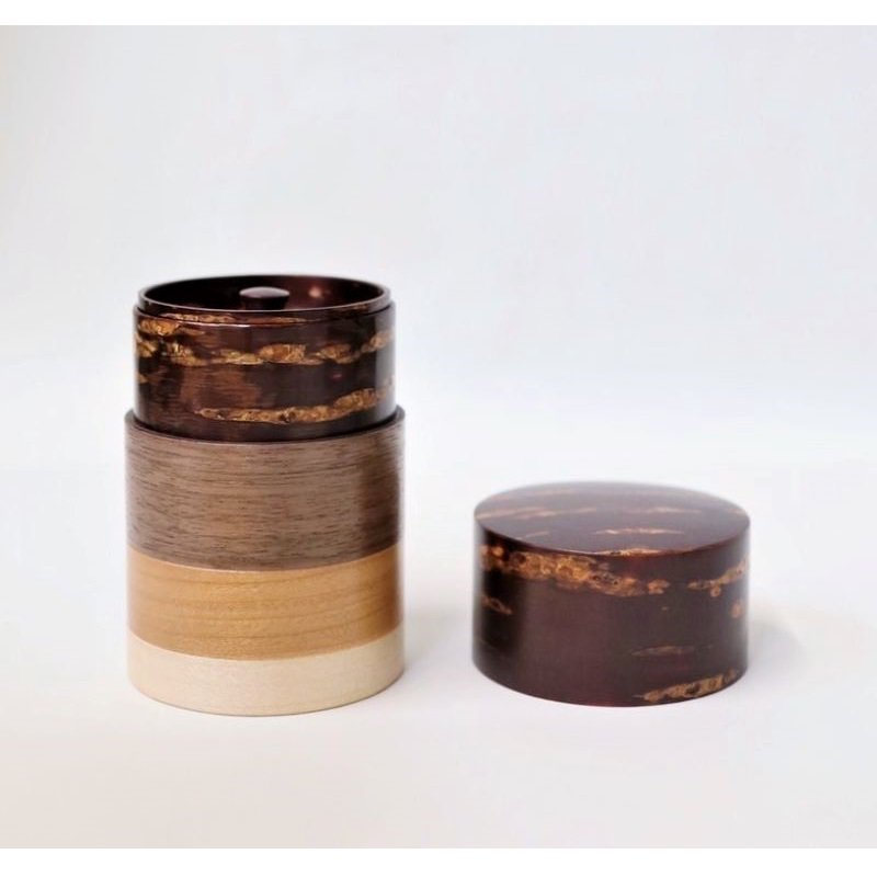 Fujiki Denshiro: Wazutsu Series Kabazaiku Tea Canisters, 4-color