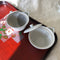 Yamatane: White Porcelain Hohin Tea Pot (Stainless Steel Mesh) + Two Asagao Tea Cups Set