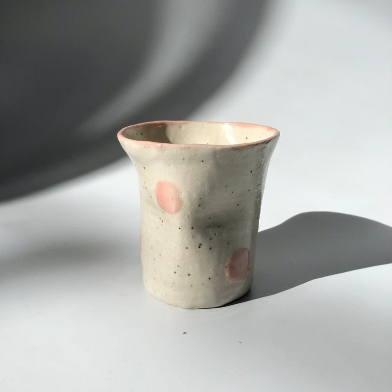 Hiroshi Hirai: Heart Shaped Tumbler Cup, Pink Accents