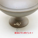 Tsuzuki Yutaka: Flower Petals, Tokoname Raised Shiboridashi Kyusu Tea Pot (60 ml) & Cup (30 ml) Brown, 高台絞り出し急須 花びら