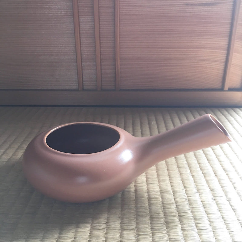 Isobe Ceramics mi1061: Tokoname Ceramic Stovetop Tea Leaf Roaster Brown - Yunomi.life