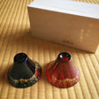 Kimoto Glass: a pair of Shofukuhai Mt.Fuji Deep Blue and Gold Red (65ml) - Yunomi.life