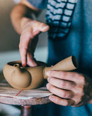 Nankei Pottery: Bankoyaki Kyusu Teppatsu with Ceramic Mesh Strainer (Black, 240ml) - Yunomi.life