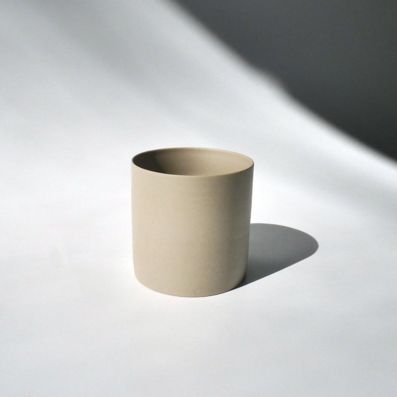 Nankei Pottery: Cylinder Matte Yunomi Tea Cup (Sand, 240ml) - Yunomi.life