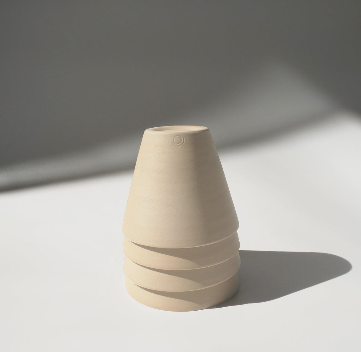 Nankei Pottery: Matte Cone Ceramic Tea Cup (Sand, 100ml) - Yunomi.life